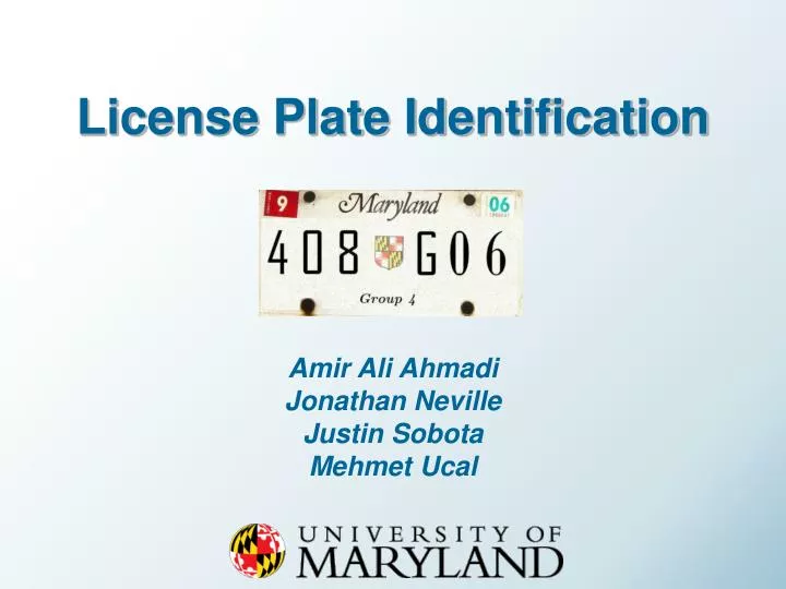 license plate identification