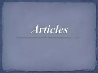 Articles