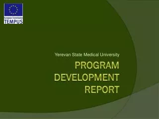 Program development report