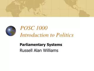 POSC 1000 Introduction to Politics