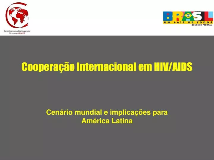 coopera o internacional em hiv aids