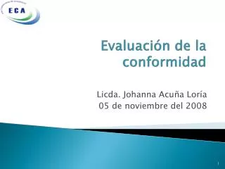evaluaci n de la conformidad