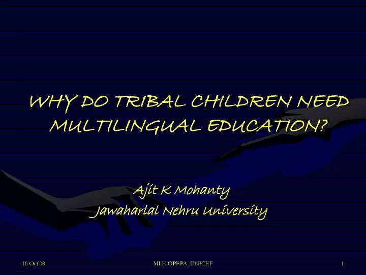 why do tribal children need multilingual education