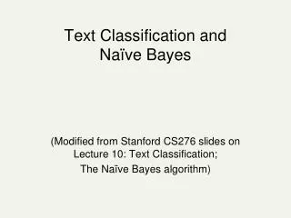 text classification and na ve bayes