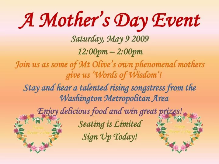 a mother s day event