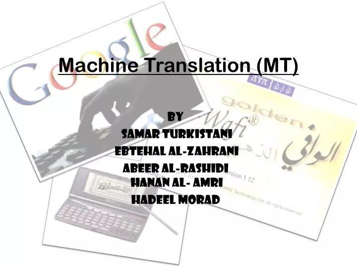 machine translation mt