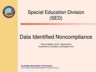 Data Identified Noncompliance