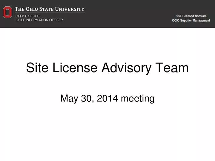 site license advisory team