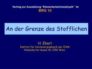 an der grenze des stofflichen