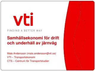 samh llsekonomi f r drift och underh ll av j rnv g