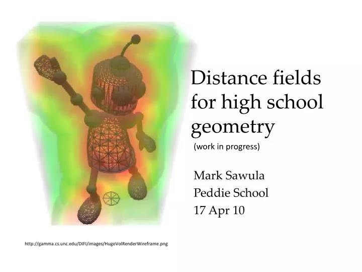 distance fields for high school geometry