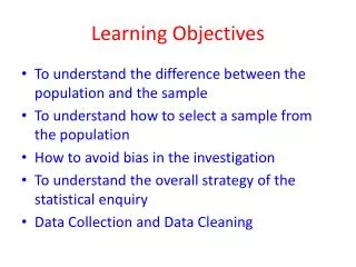 learning objectives