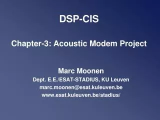 DSP-CIS Chapter-3: Acoustic Modem Project
