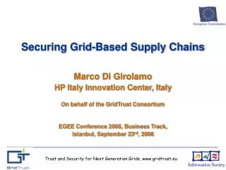 Securing Grid-Based Supply Chains