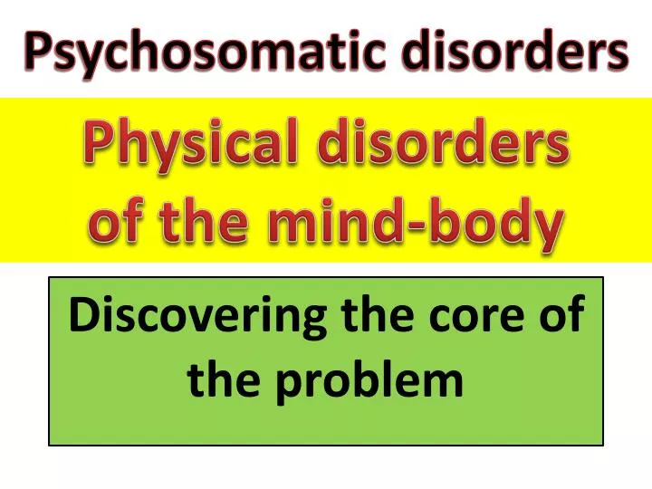 psychosomatic disorders