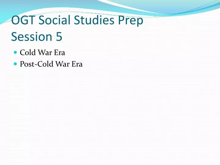ogt social studies prep session 5
