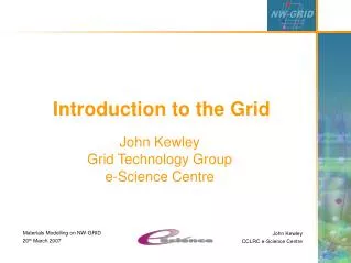 Introduction to the Grid