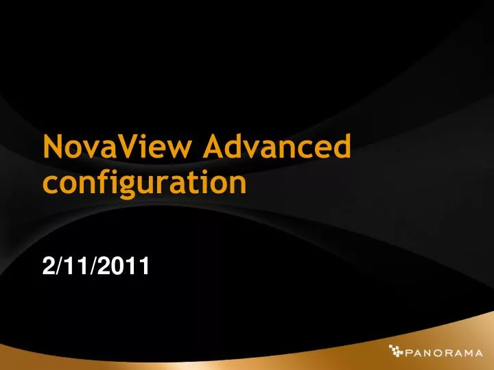 novaview advanced configuration