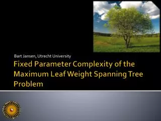 Fixed Parameter Complexity of the Maximum Leaf Weight Spanning Tree Problem