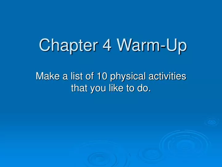 chapter 4 warm up