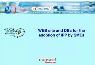 WEB site and DBs for the adoption of IPP by SMEs