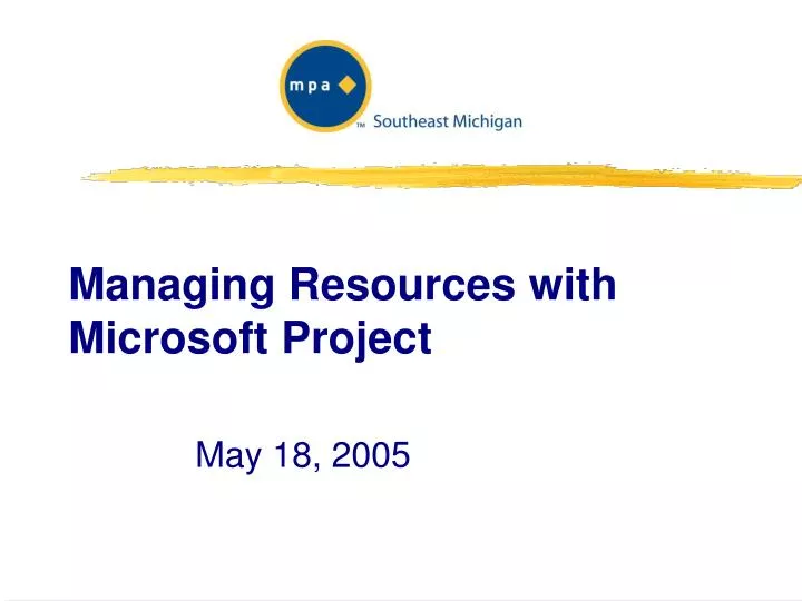 managing resources with microsoft project