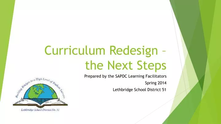 curriculum redesign the n ext steps