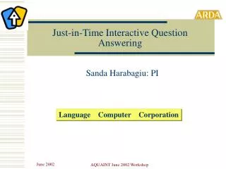 Just-in-Time Interactive Question Answering