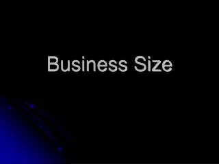 Business Size