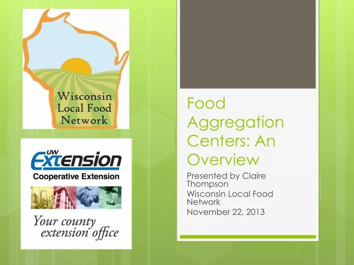 food aggregation centers an overview