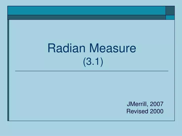 radian measure 3 1