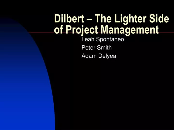 dilbert the lighter side of project management
