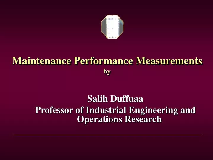 maintenance performance measurements by