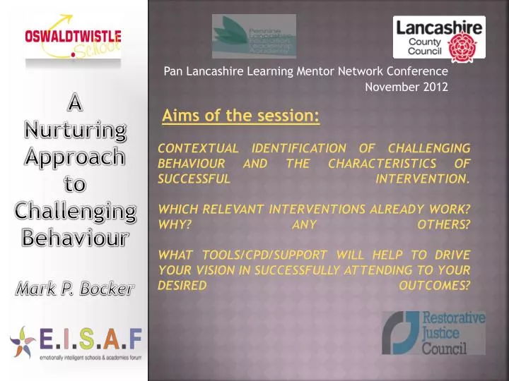 pan lancashire learning mentor network conference november 2012
