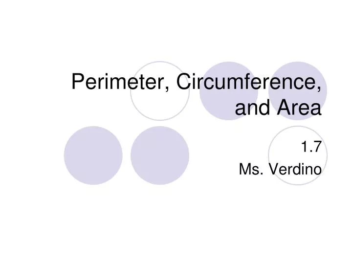 perimeter circumference and area