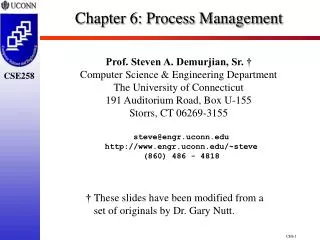 Chapter 6: Process Management