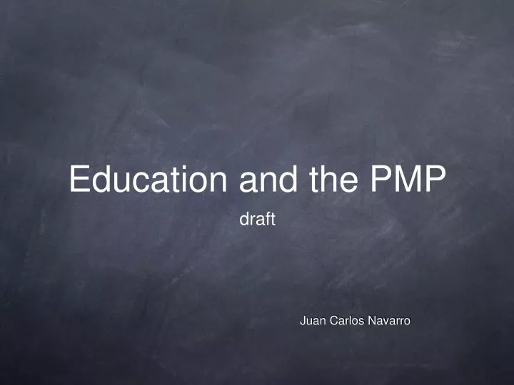 education and the pmp