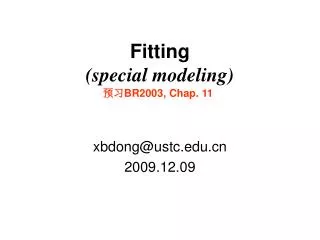 fitting special modeling