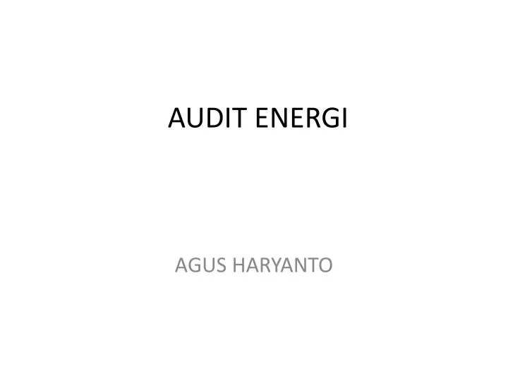 audit energi