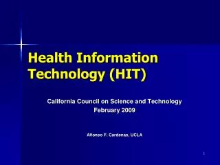 Health Information Technology (HIT)
