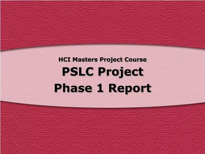 hci masters project course