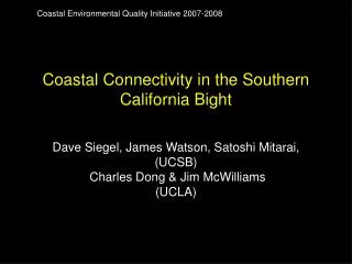 Coastal Connectivity in the Southern California Bight