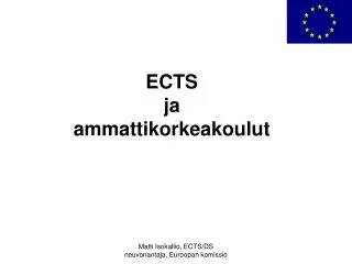 ects ja ammattikorkeakoulut