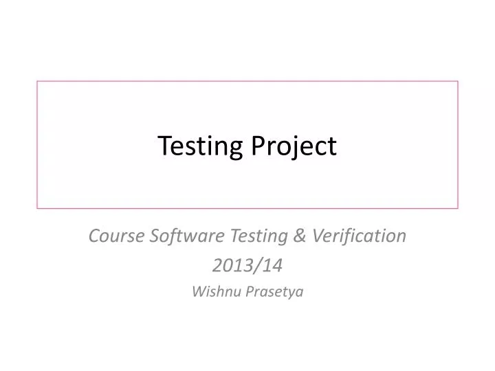 testing project