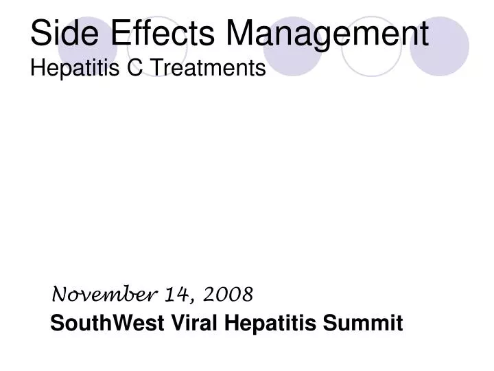 side effects management hepatitis c treatments