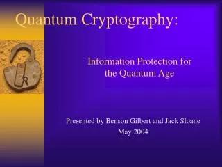 quantum cryptography