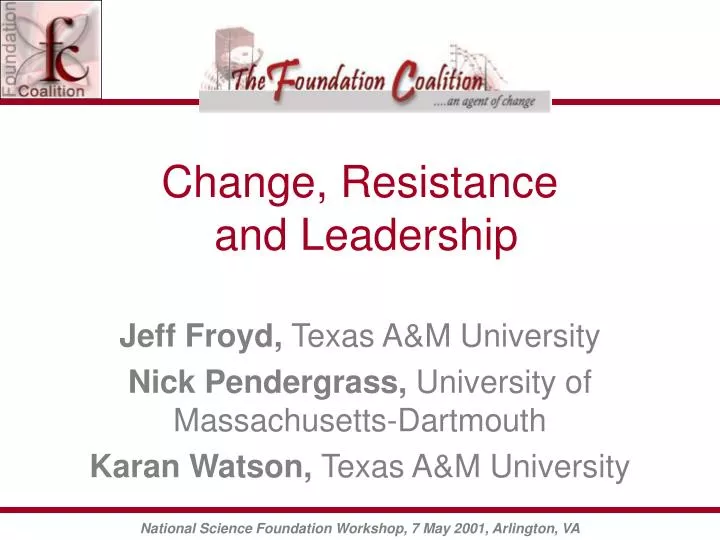 change resistance and leadership