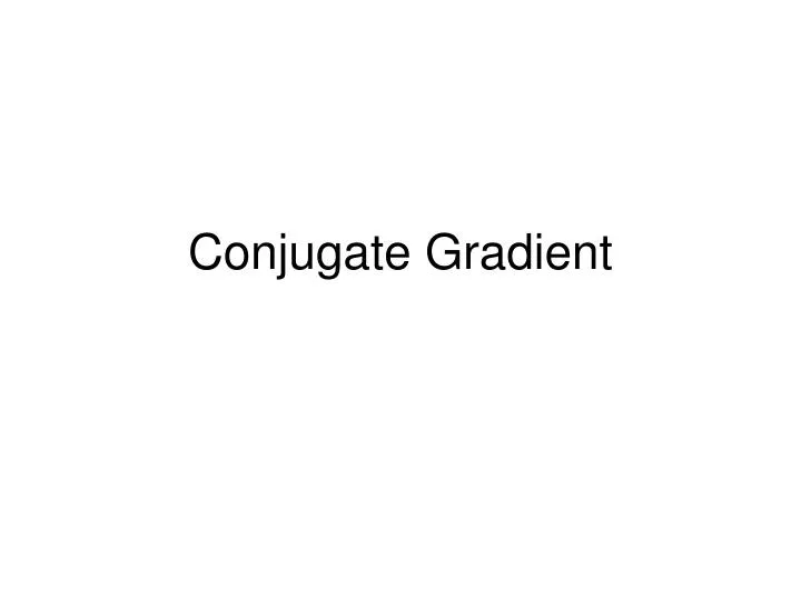 conjugate gradient
