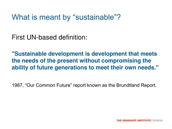 what is meant by sustainable
