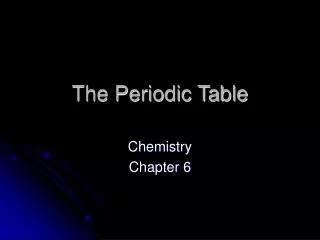 the periodic table